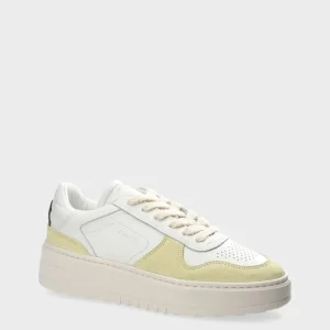 Sneaker-COPENHAGEN STUDIOS Cph75 Leather Mix Weis Gelb
