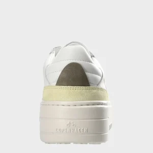 Sneaker-COPENHAGEN STUDIOS Cph75 Leather Mix Weis Gelb