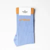 Socken-COPENHAGEN STUDIOS Cph Socks 2 Cotton Blend Hellblau/Orange